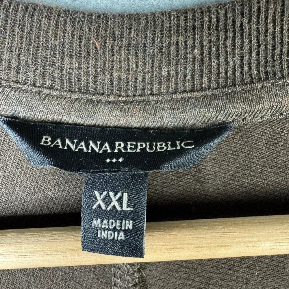 Banana Republic Brushed Rib LS Brown Heather Crew Neck Sweatshirt XXL 815247-00